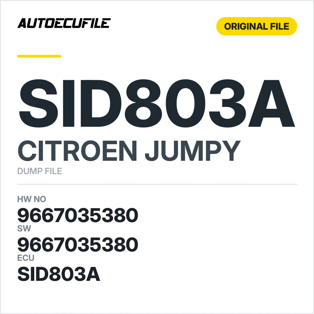 CITROEN JUMPY SID803A 5WS40613B-T 9667035380 9667035380 DUMP