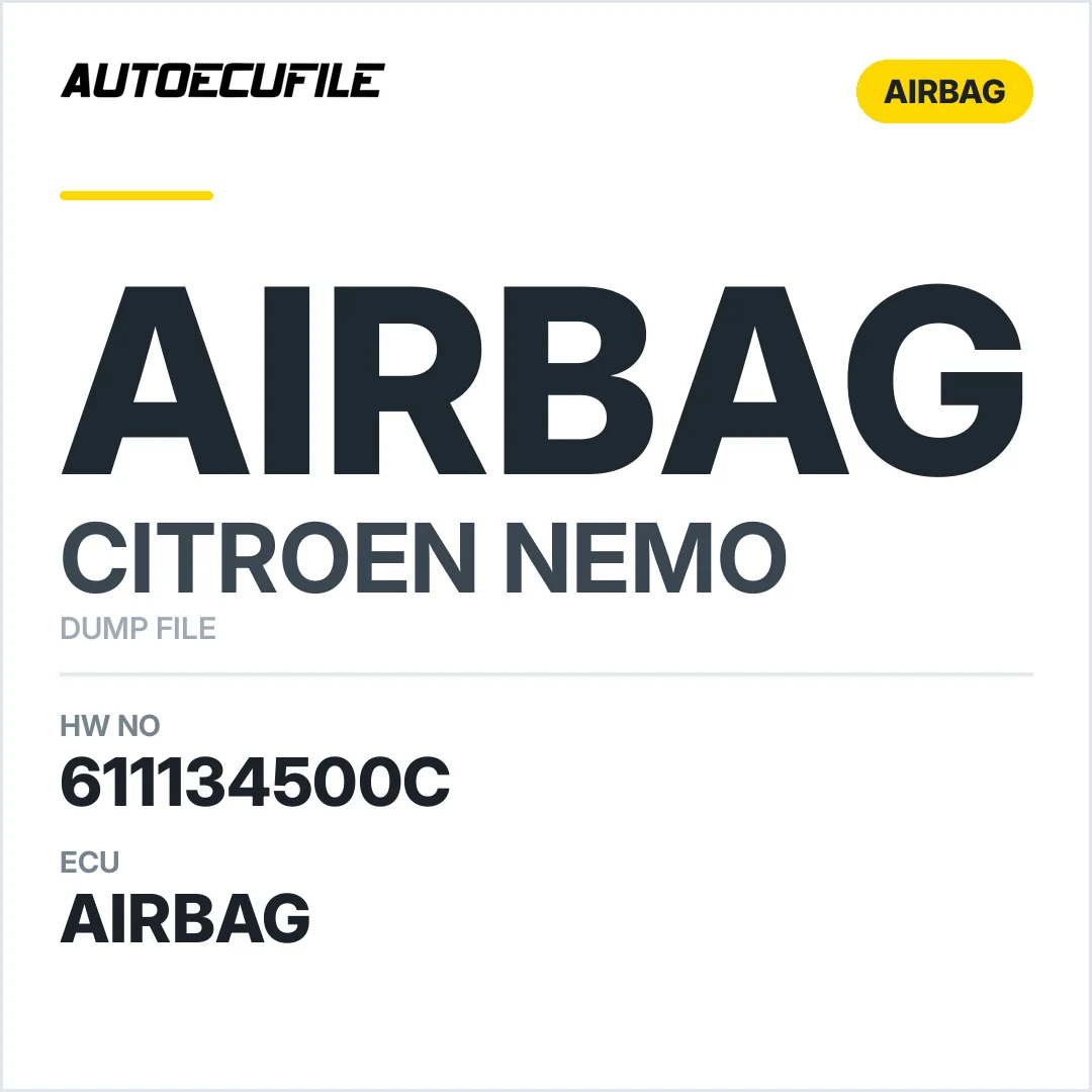 CITROEN NEMO AIRBAG 611134500C 1367508080 DUMP