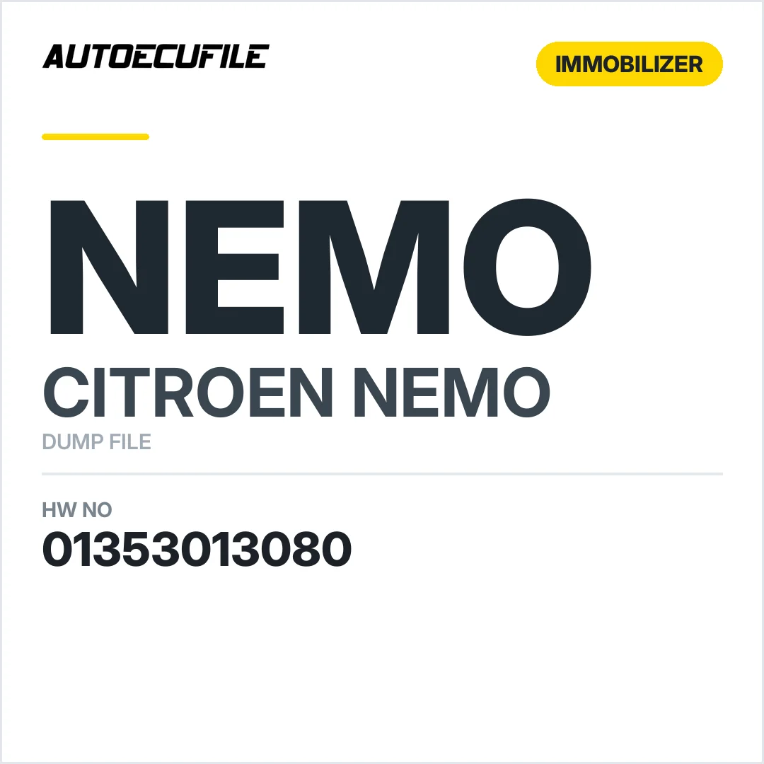 CITROEN NEMO BODY COMPUTER 01353013080  DUMP