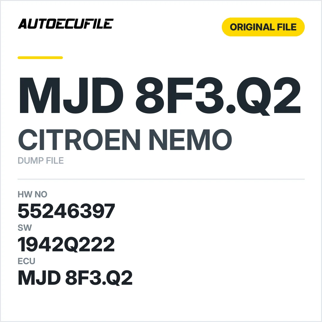 CITROEN NEMO MJD 8F3.Q2 55246397 1942Q222 DUMP