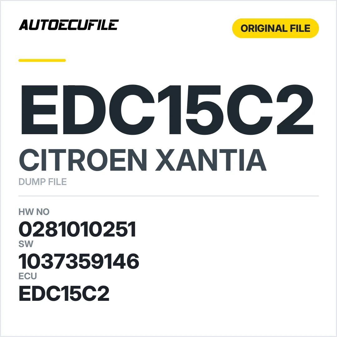 CITROEN XANTIA EDC15C2 0281010251 1037359146 DUMP