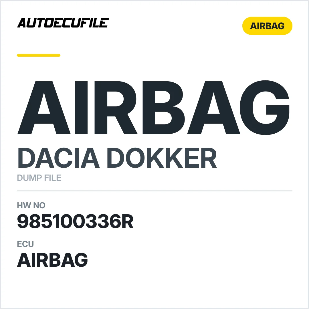 DACIA DOKKER AIRBAG  985100336R VIRGIN DUMP