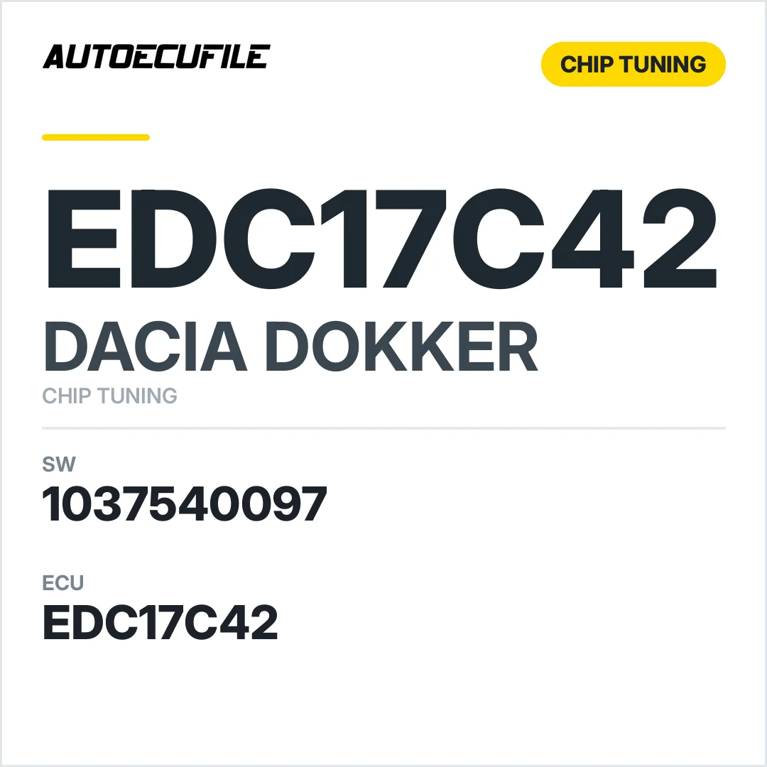 DACIA DOKKER EDC17C42 1037540097 STAGE1 TUNED