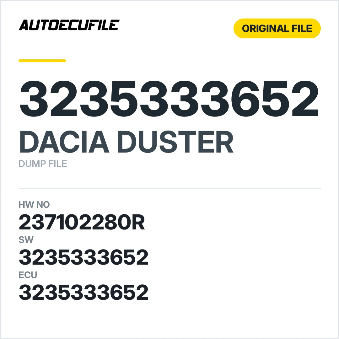 DACIA DUSTER DCM3.4 237100703R  237102280R 3235333652 DUMP
