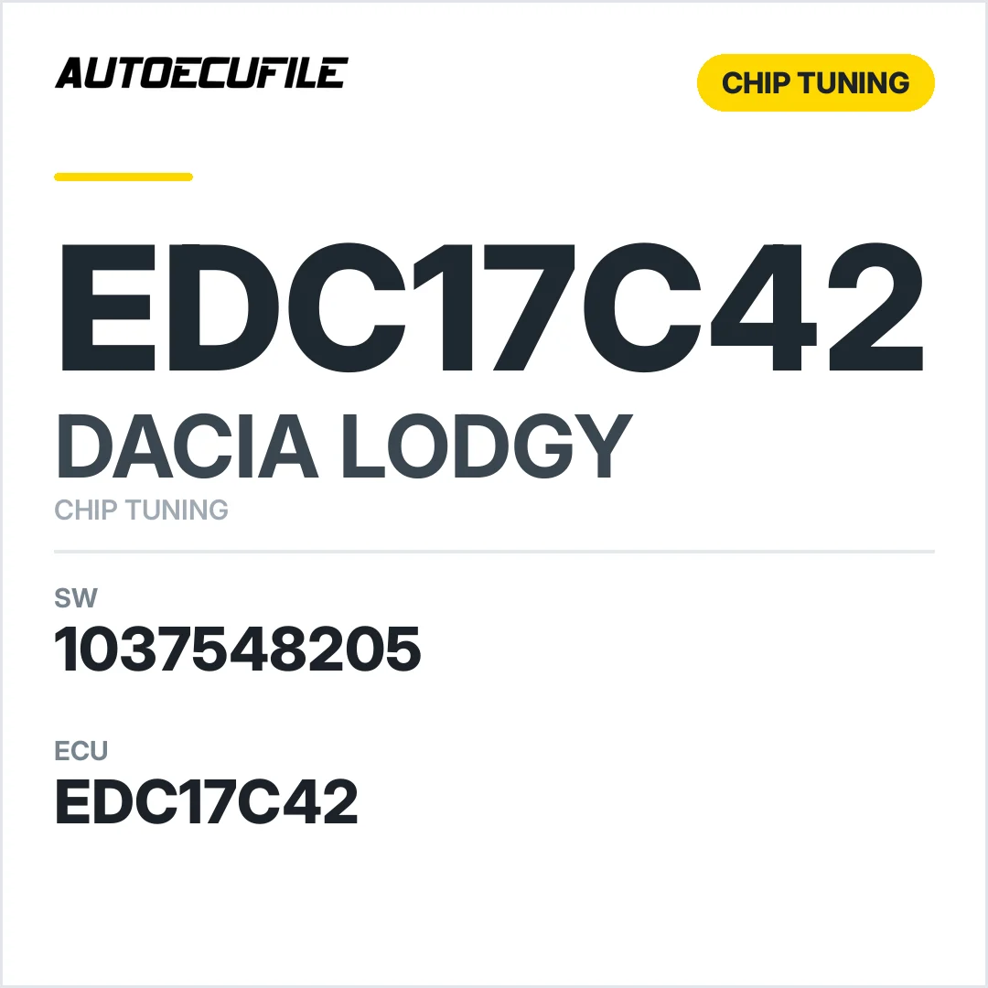 DACIA LODGY EDC17C42 1037548205 STAGE1 TUNED