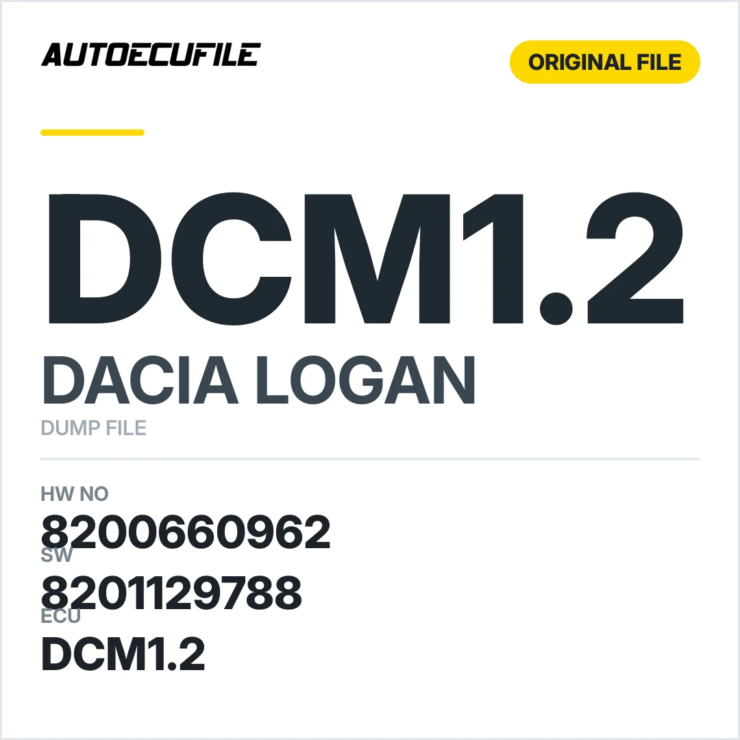 DACIA LOGAN DCM1.2 8200660962 8201129788 DUMP