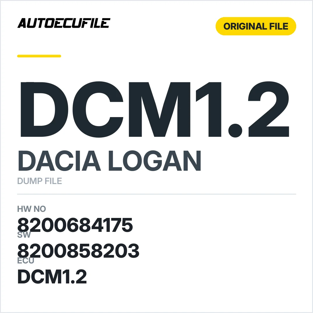 DACIA LOGAN DCM1.2 8200684175 8200858203 DUMP