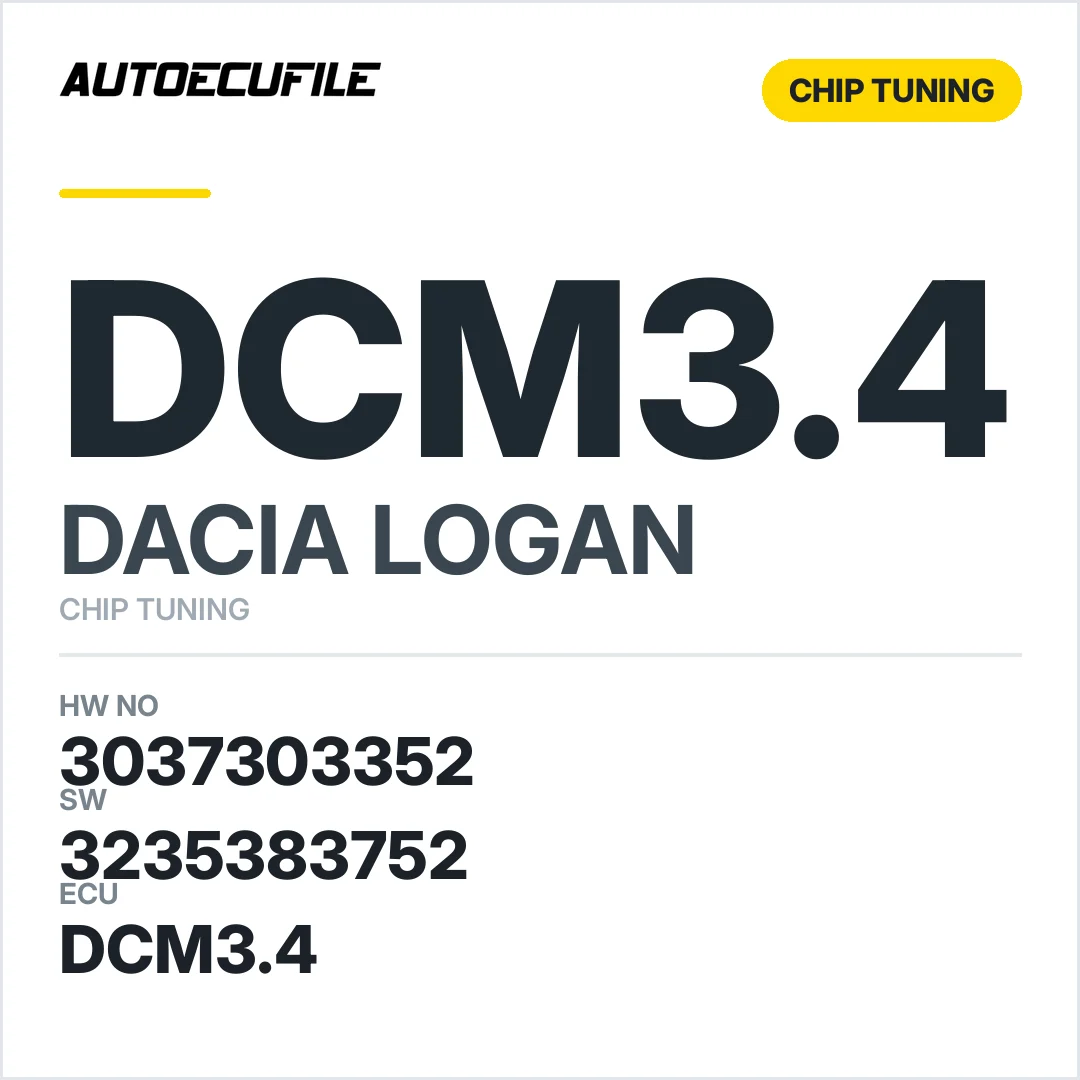 DACIA LOGAN DCM3.4 3037303352 3235383752  TUNED
