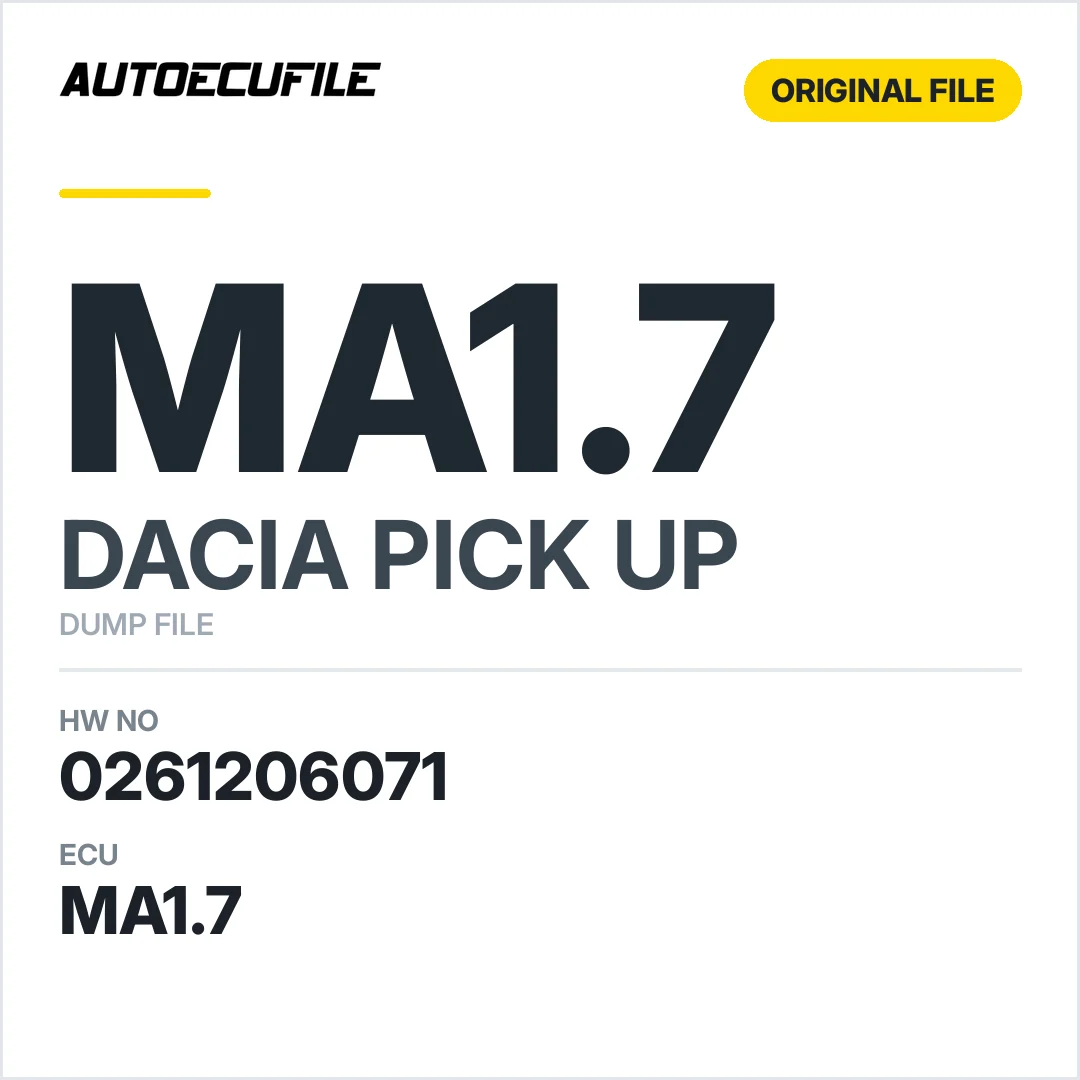 DACIA PICK UP MA1.7 0261206071 DUMP