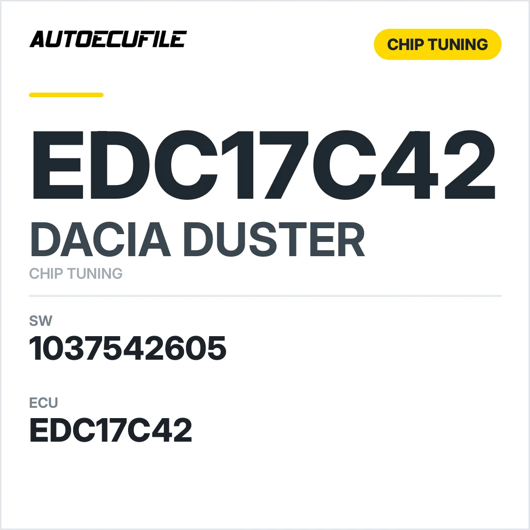 DACIA DUSTER EDC17C42 1037542605 TUNED