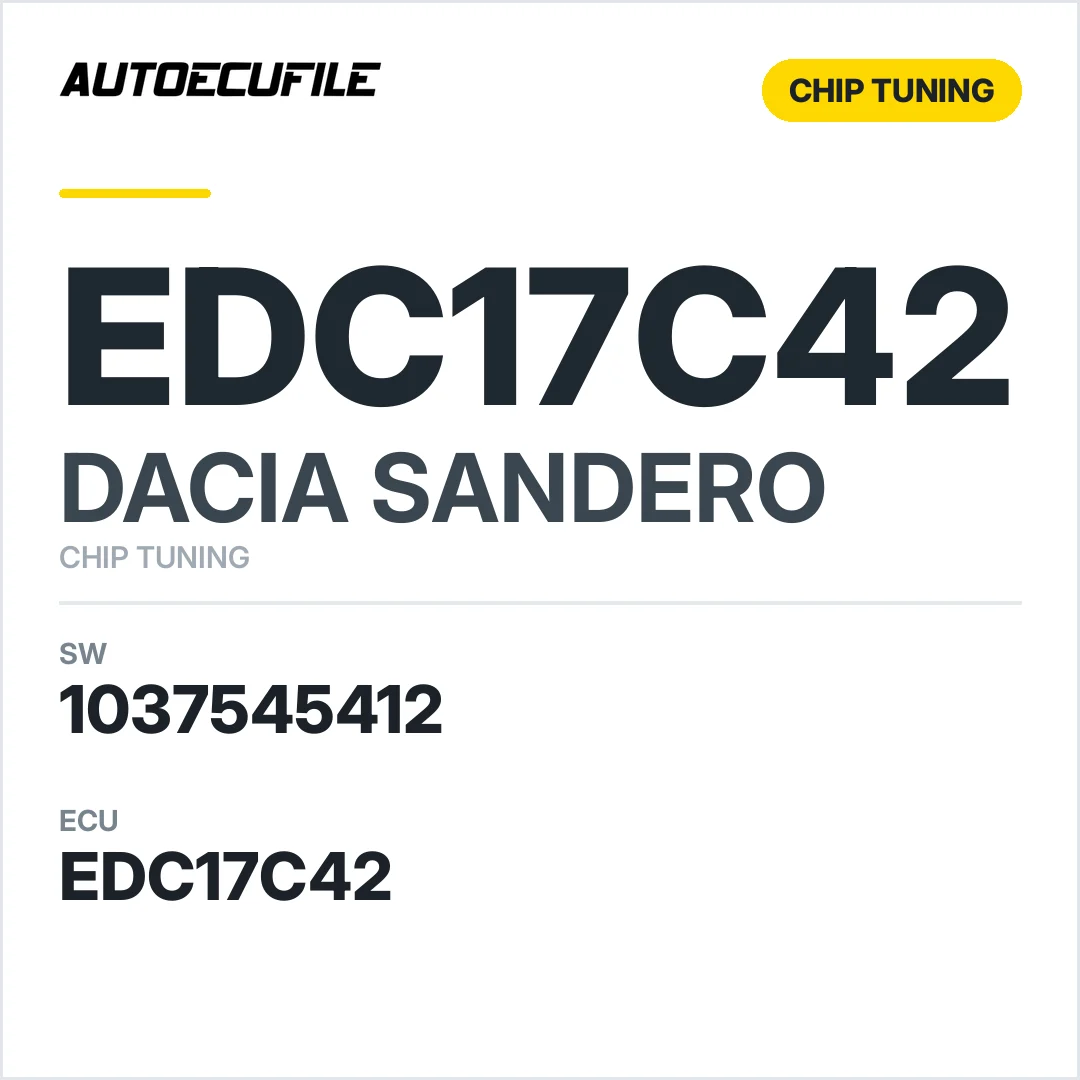 DACIA SANDERO EDC17C42 1037545412 TUNED VMAX