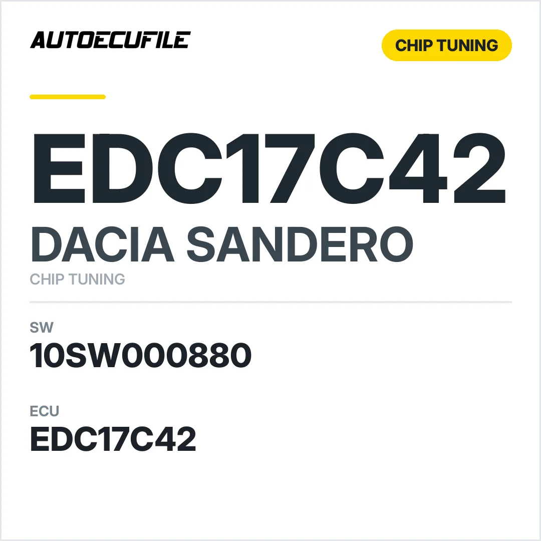 DACIA SANDERO EDC17C42 10SW000880 TUNED