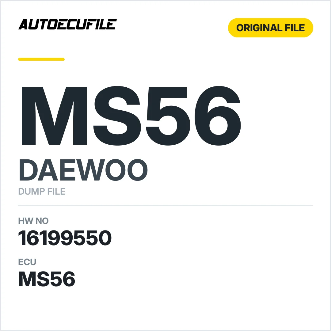 DAEWOO MS56 16199550 5WK9 327 DUMP