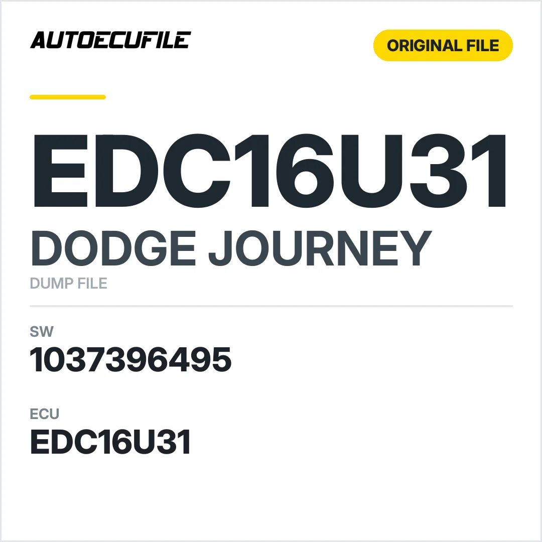 DODGE JOURNEY EDC16U31 0281014579 1037396495 DUMP