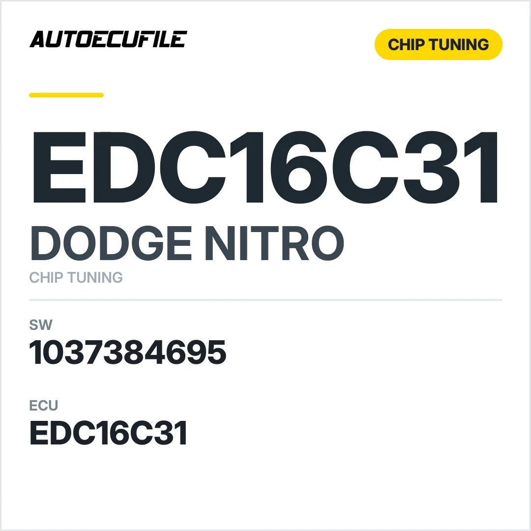 DODGE NITRO EDC16CP31 1037384695 STAGE1 TUNED