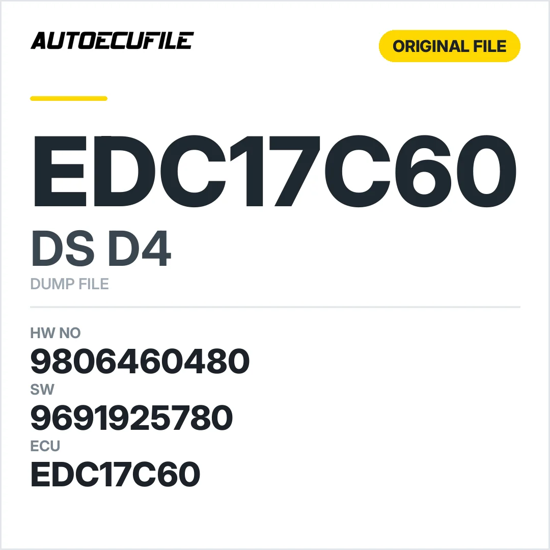 DS4   EDC17C60 9691925780 1037548644 1037552840 DUMP