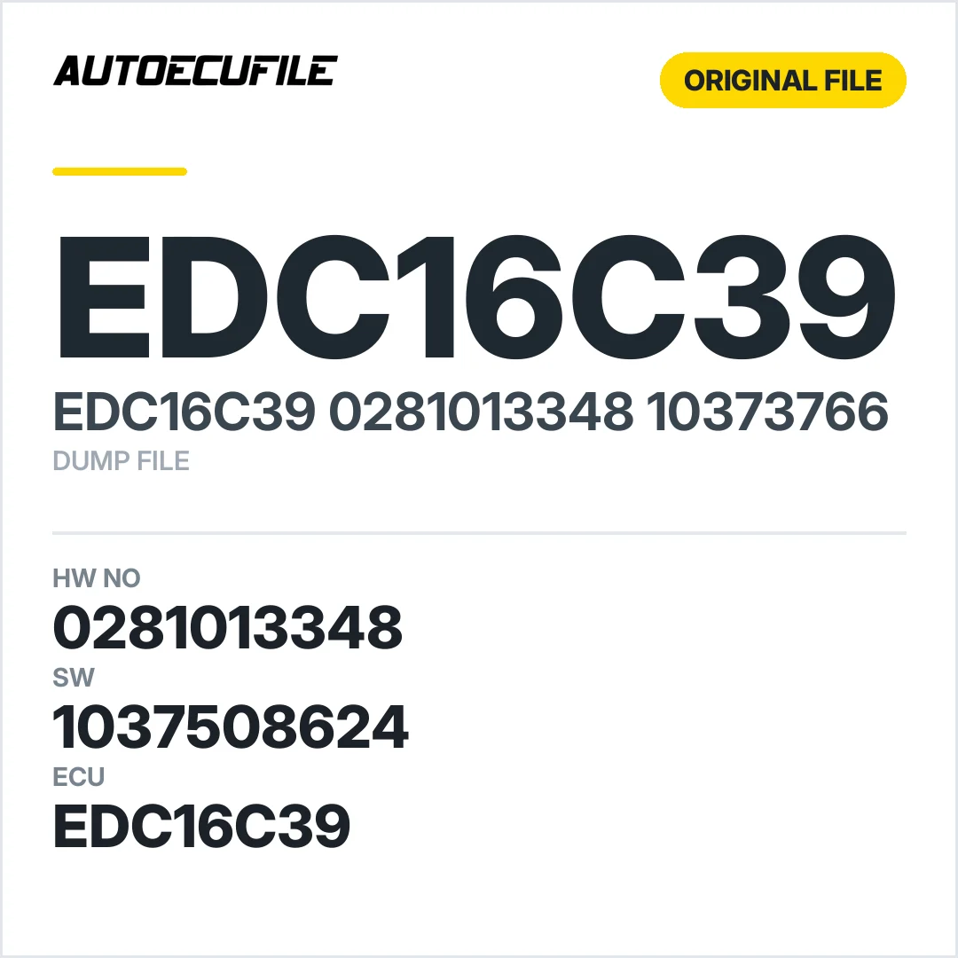 EDC16C39 0281013348  1037376604 1037508624 DUMP