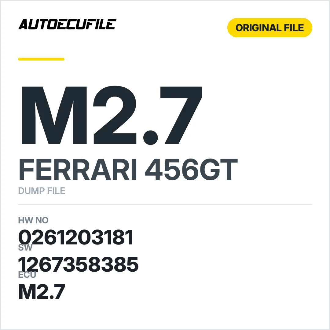 FERRARI 456 GT M2.7 0261203181 1267358385  DUMP