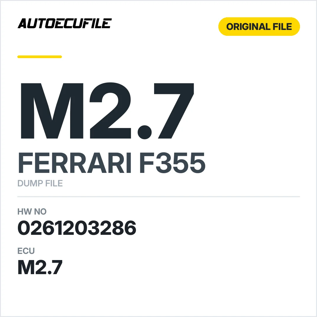 FERRARI F355 M2.7 0261203286 1267358689 DUMP