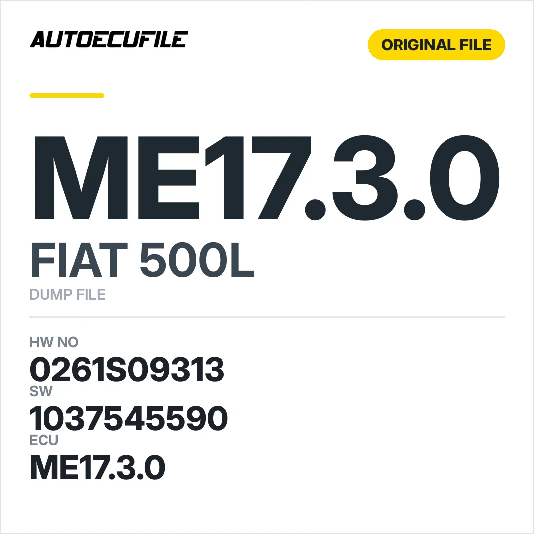 FIAT 500L ME17.3.0 0261S09313 1037545590 DUMP