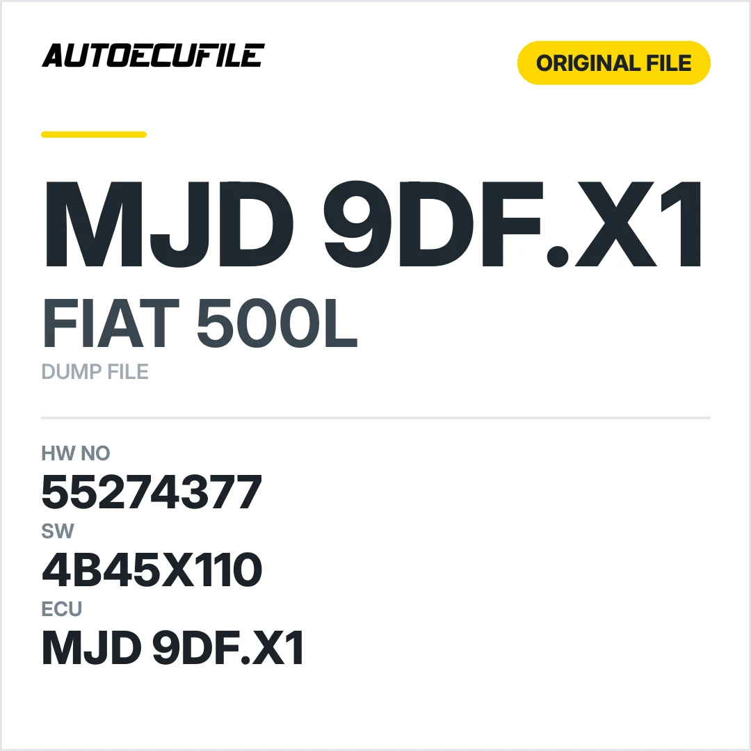 FIAT 500L MJD 9DF.X1 55274377 4B45X110 DUMP