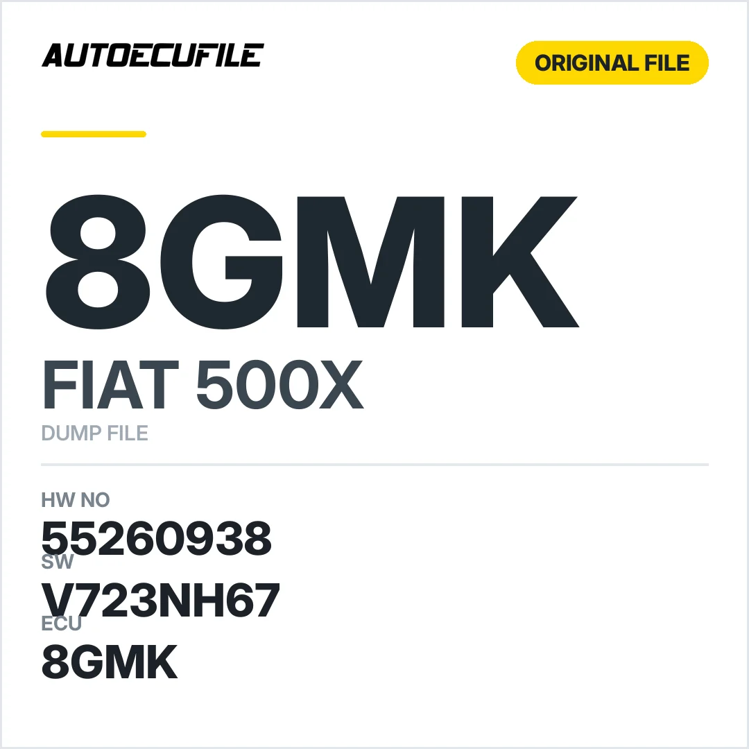FIAT 500X 8GMK 55260938 V723NH67 DUMP