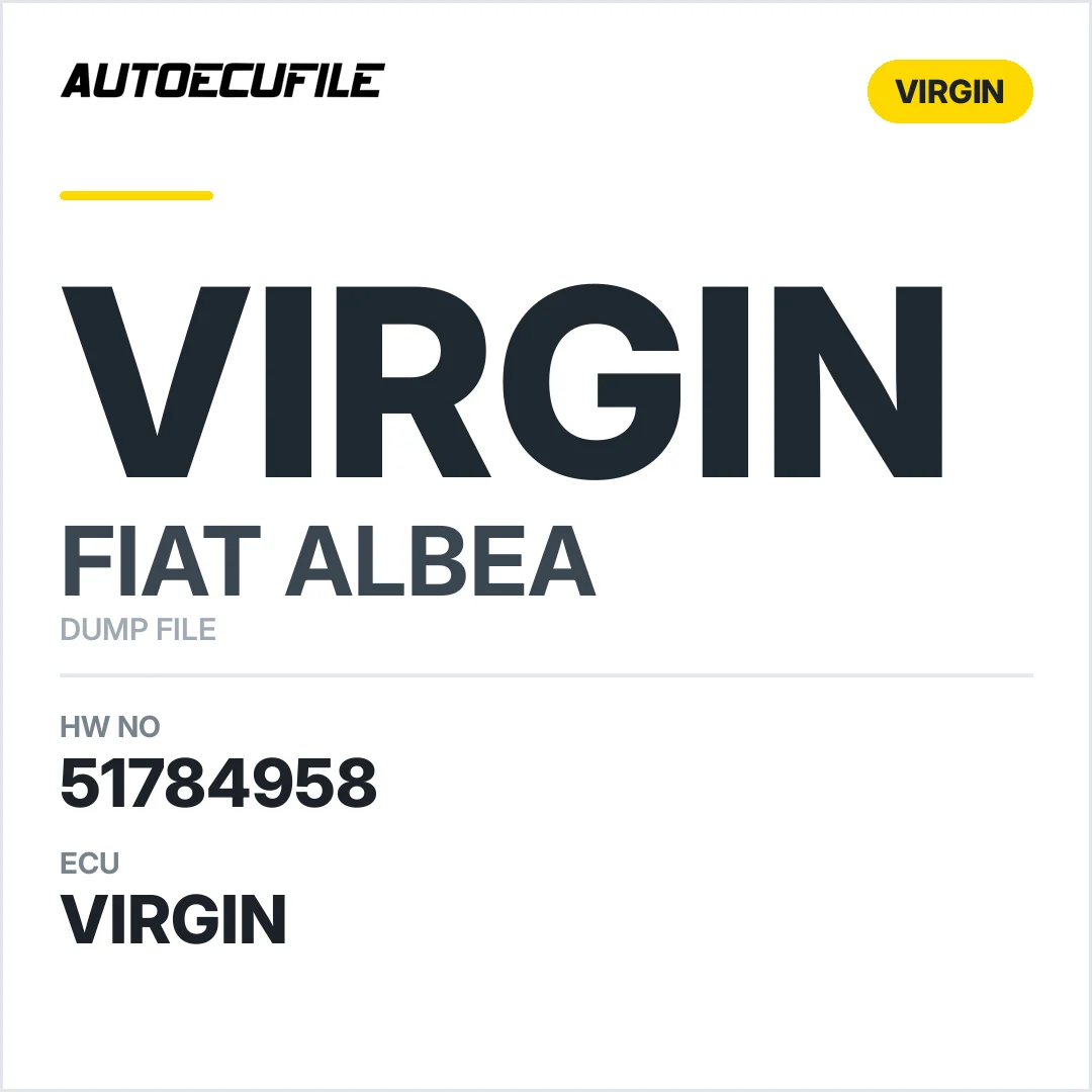 FIAT ALBEA 5SF MT 51784958  VIRGIN DUMP