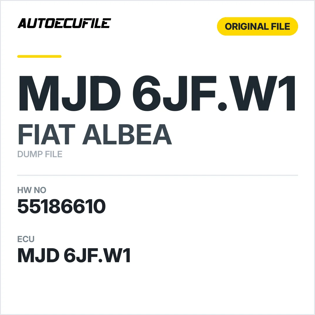 FIAT ALBEA MJD 6JF.W1 55186610  DUMP