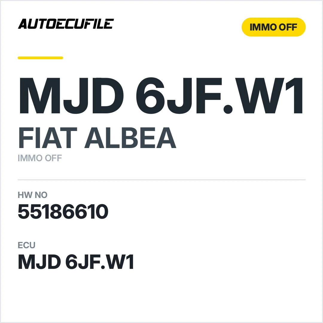 FIAT ALBEA MJD 6JF.W1 55186610  IMMO OFF