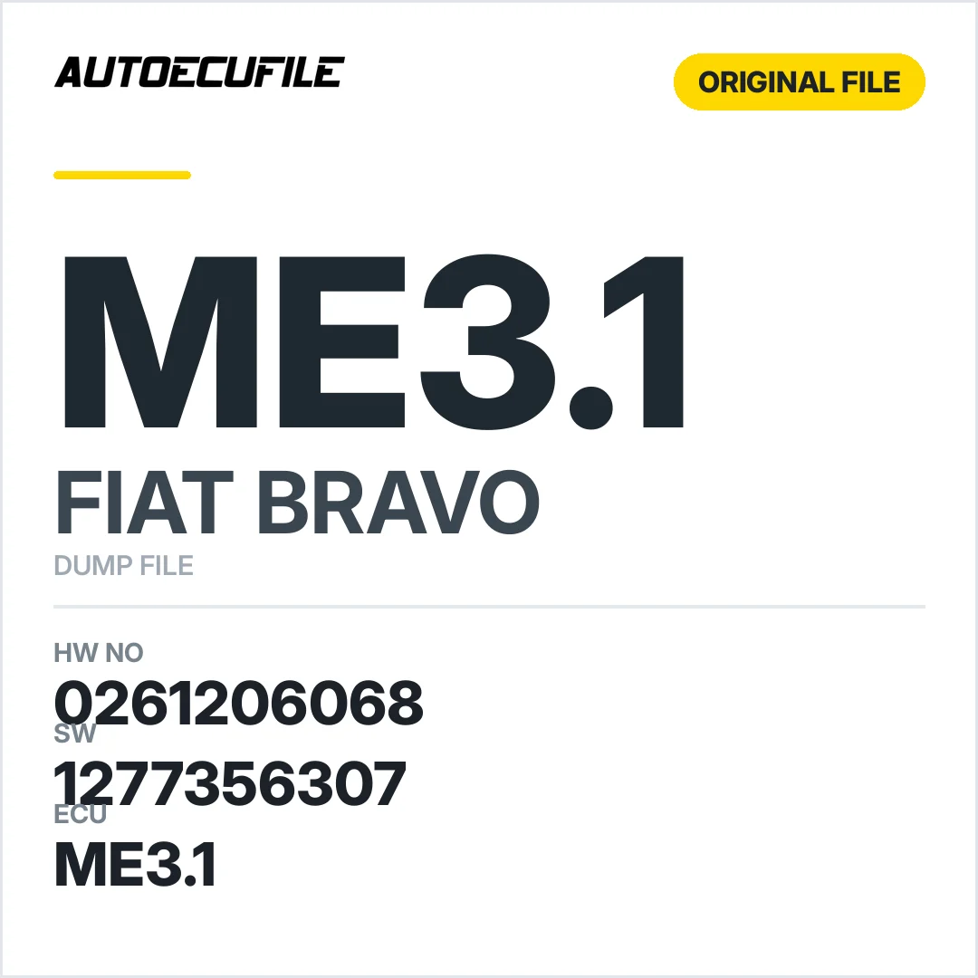 FIAT BRAVO ME3.1 0261206068 46551744 1277356307  DUMP