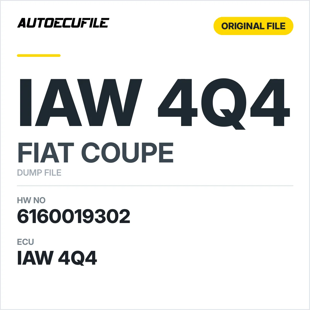 FIAT COUPE IAW 4Q4 6160019302  DUMP