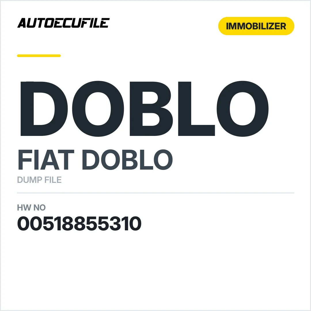 FIAT DOBLO BODY COMPUTER 00518855310 DUMP