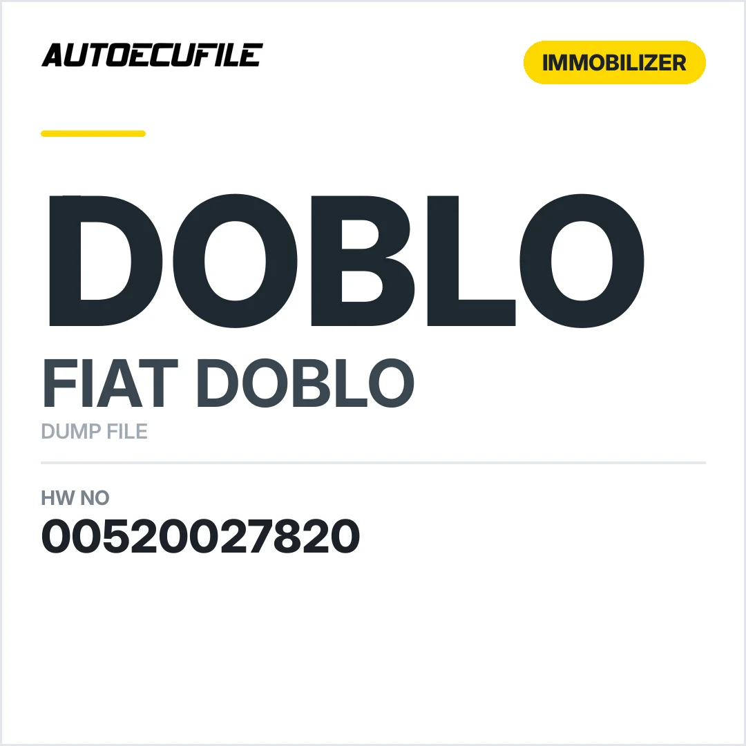 FIAT DOBLO BODY COMPUTER 00520027820 DUMP