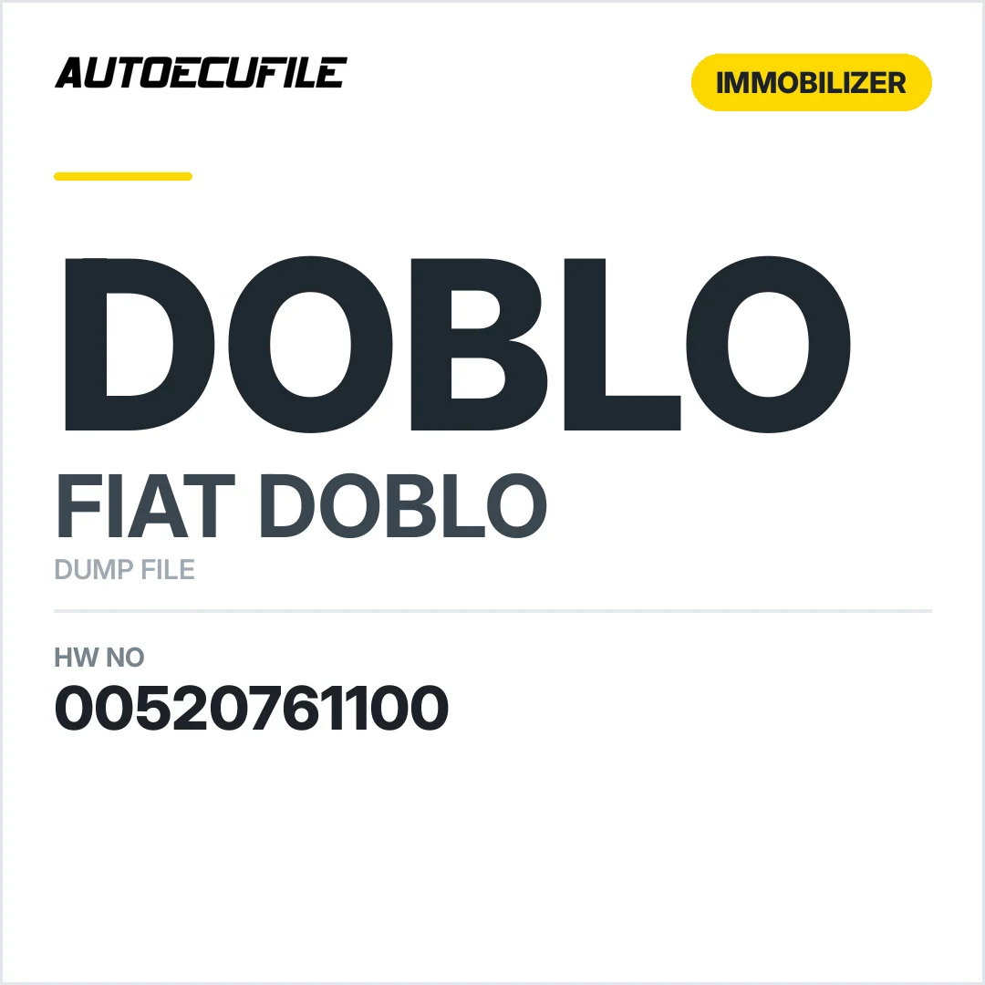 FIAT DOBLO BODY COMPUTER 00520761100 DUMP