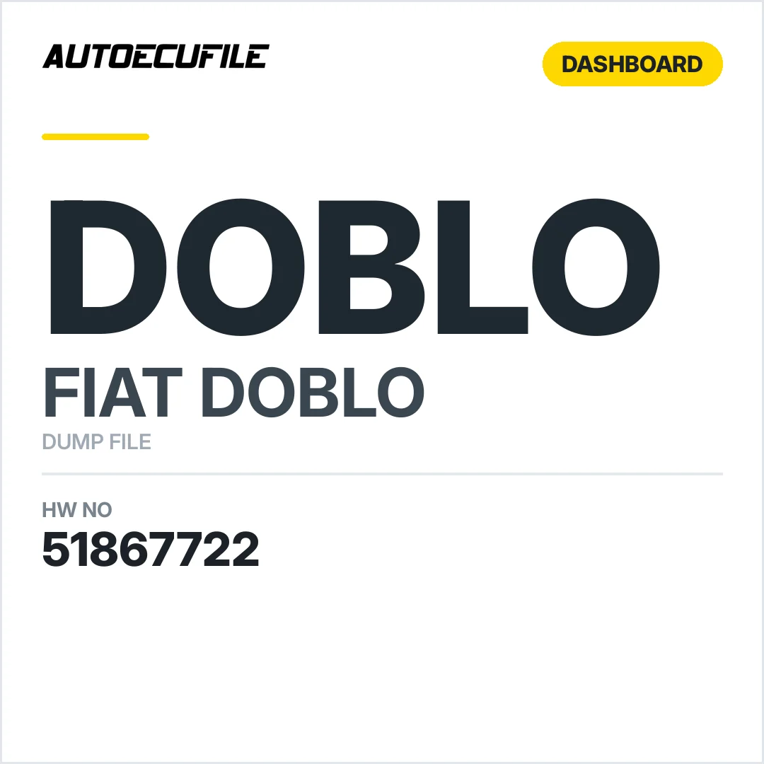 FIAT DOBLO DASH BOARD 51867722 DUMP