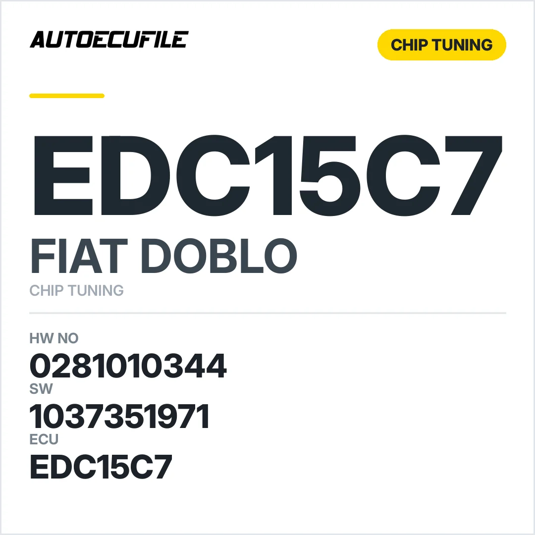 FIAT DOBLO EDC15C7 0281010344 1037351971 STAGE1 TUNED