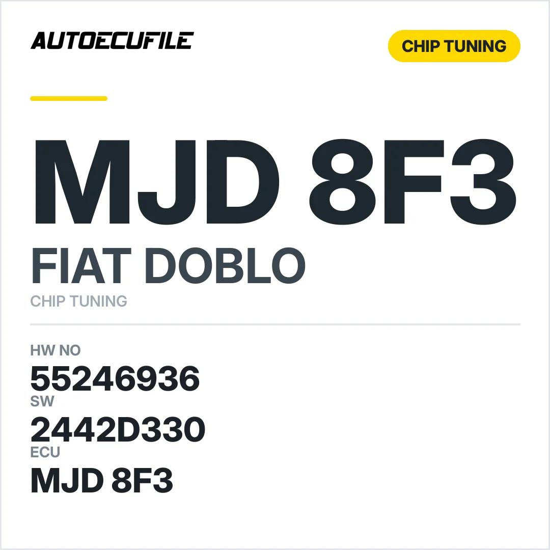 FIAT DOBLO MJD 8F3 55246936 2442D330 STAGE1 TUNED
