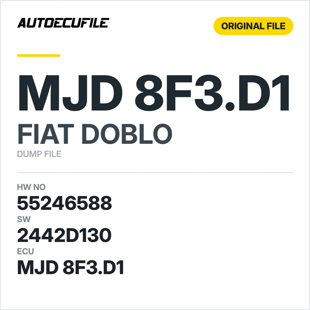 FIAT DOBLO MJD 8F3.D1 55246588 2442D130 DUMP