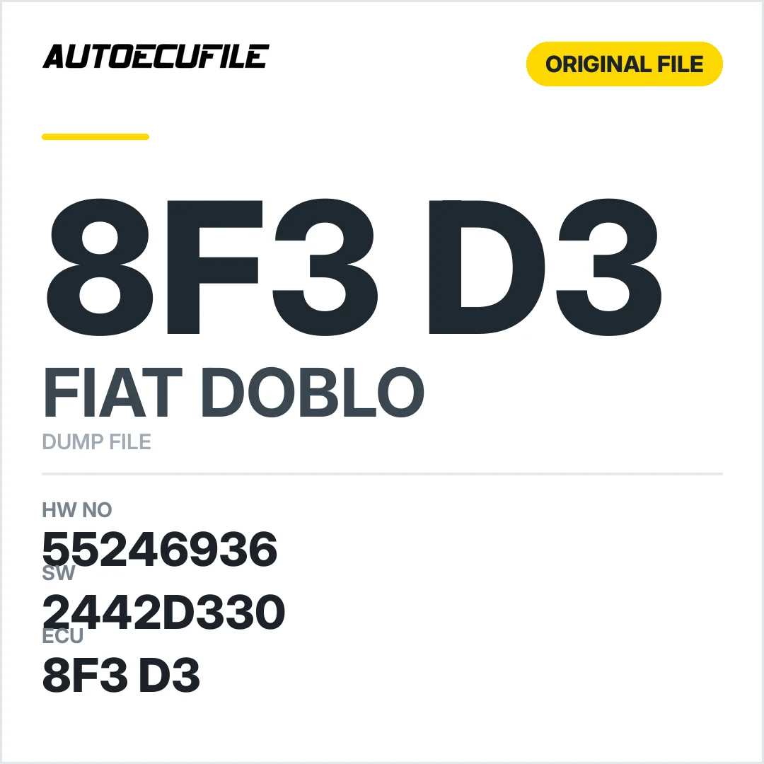 FIAT DOBLO MJD 8F3.D3 55246936 2442D330 DUMP
