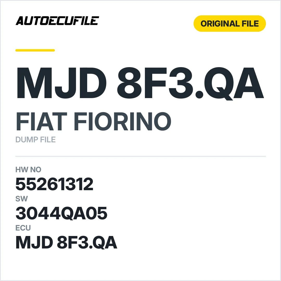 FIAT FIORINO MJD 8F3.QA 55261312 3044QA05 DUMP
