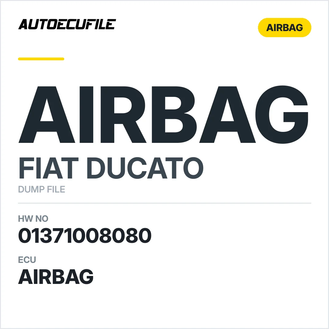 FIAT DUCATO AIRBAG 01371008080 DUMP