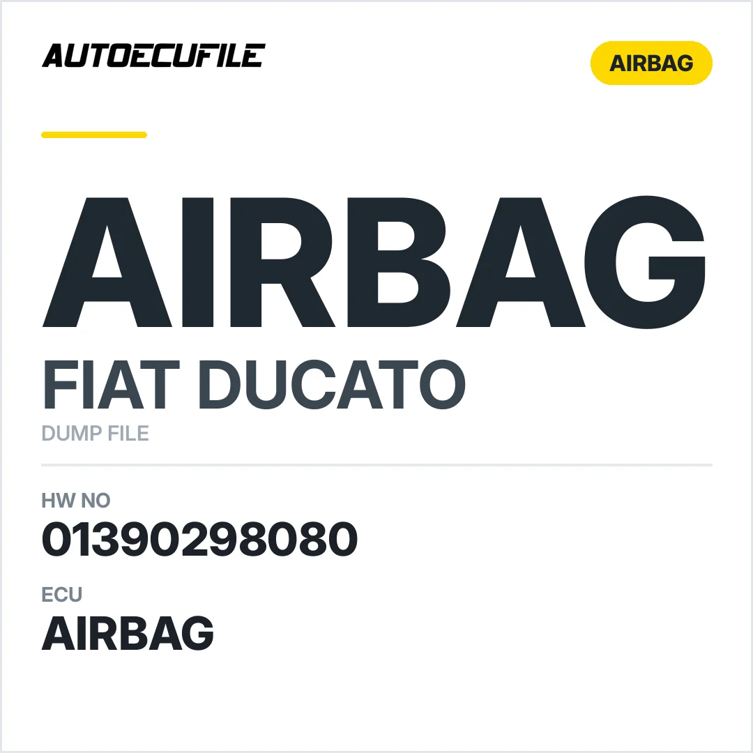 FIAT DUCATO AIRBAG 01390298080 DUMP