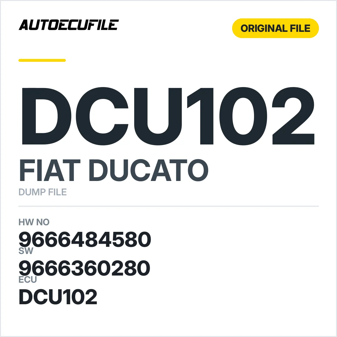 FIAT DUCATO DCU102 9666484580 9666360280   DUMP