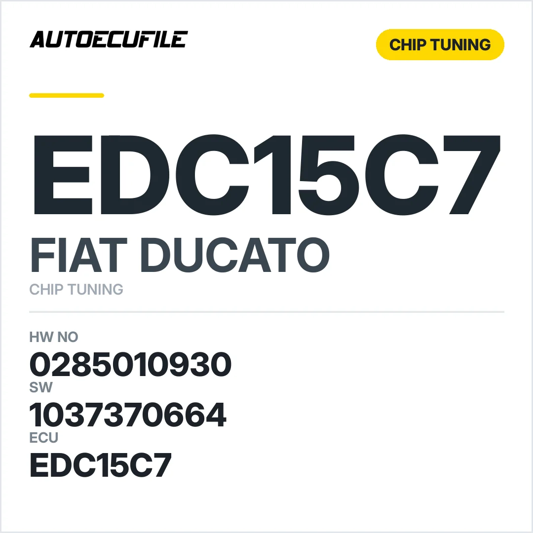 FIAT DUCATO EDC15C7 0281010930 1037370664 STAGE1 TUNED