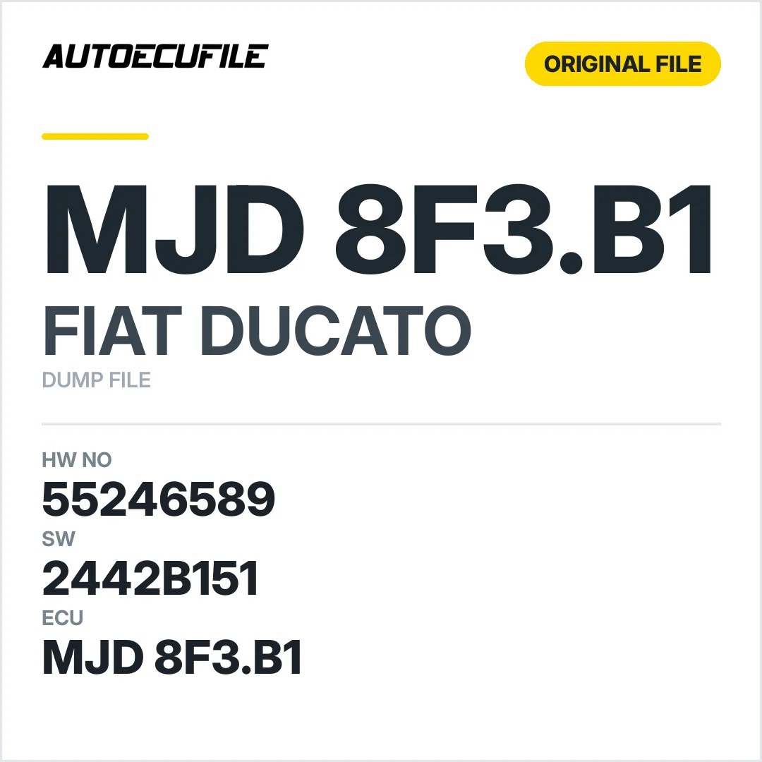 FIAT DUCATO MJD 8F3.B1 55246589 2442B151 DUMP