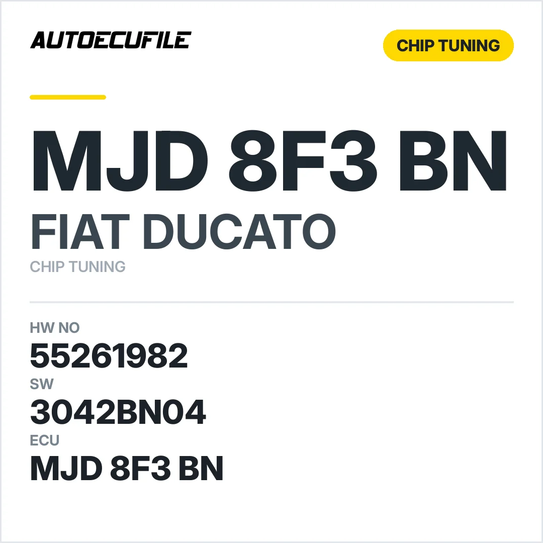 FIAT DUCATO MJD 8F3.BN 55261982 3042BN04 TUNED