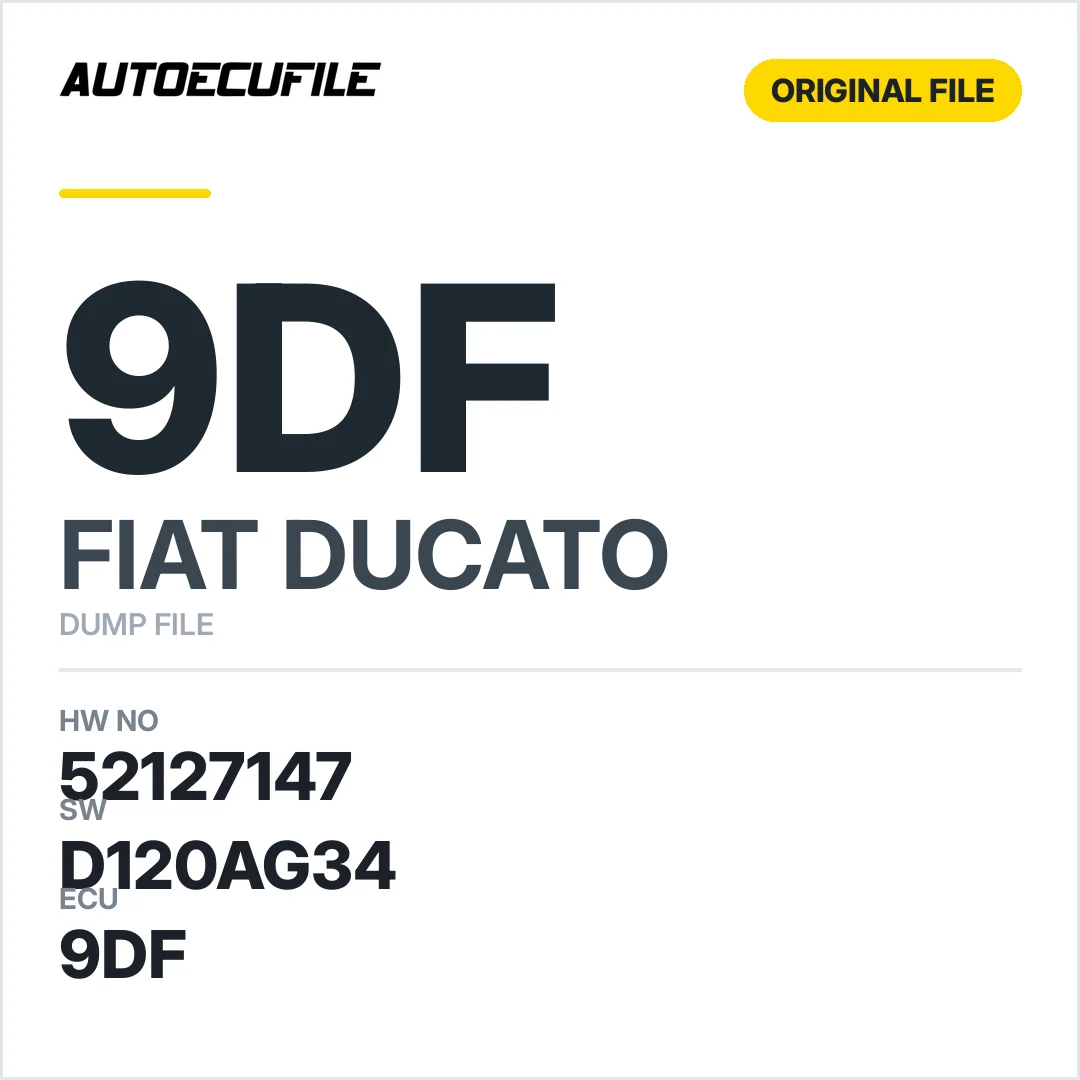 FIAT DUCATO MJD 9DF 52127147 D120AG34 DUMP