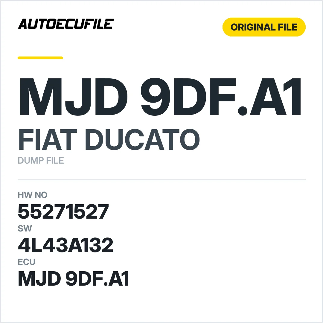 FIAT DUCATO MJD 9DF.A1 55271527 4L43A132 DUMP
