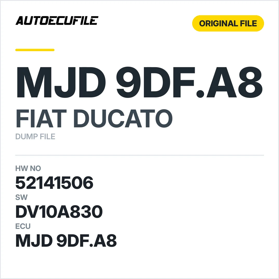 FIAT DUCATO MJD 9DF.A8 52141506 DV10A830 DUMP