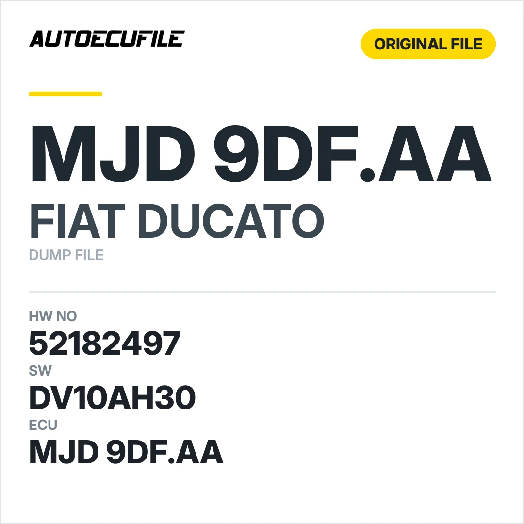 FIAT DUCATO MJD 9DF.AA 52182497 DV10AH30 DUMP